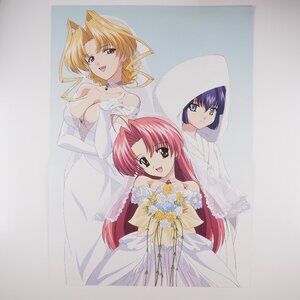 Anime girls Japanese illustration folded vintage poster NEW 067